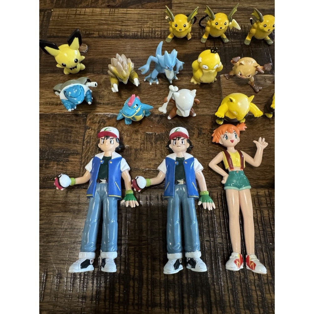 Pokemon Figure Lot TOMY 20pc Vintage 90s Ash, Misty, Raichu & More - Picture 5 of 14